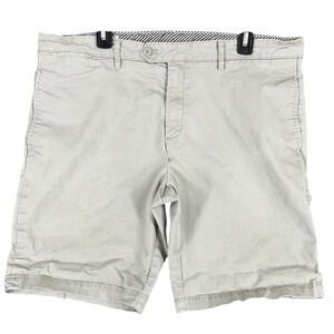 Southern Pines Shorts Mens 38 Gray 9" Inseam Stretch Chino Preppy Club Broken In